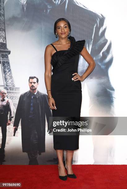 Amal Fashanu attends the UK Premiere of 'Mission: Impossible - Fallout' at the BFI IMAX on July 13, 2018 in London, England.