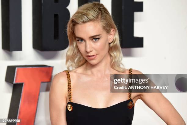 British actress Vanessa Kirby arrives for the UK premiere of the film Mission: Impossible - Fallout in London on July 13, 2018.