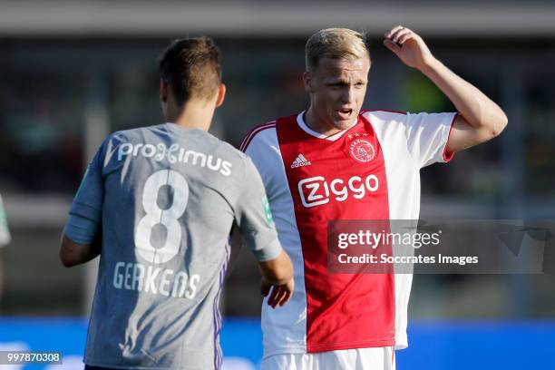 Donny van de Beek of Ajax during the Club Friendly match between Ajax v Anderlecht at the Olympisch Stadion on July 13, 2018 in Amsterdam Netherlands