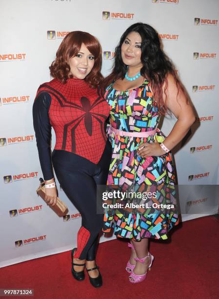 Vicky Sweets and Ivy Doomkitty arrive for the INFOLIST.com's Annual Pre-Comic-Con Party held at OHM Nightclub on July 12, 2018 in Hollywood,...