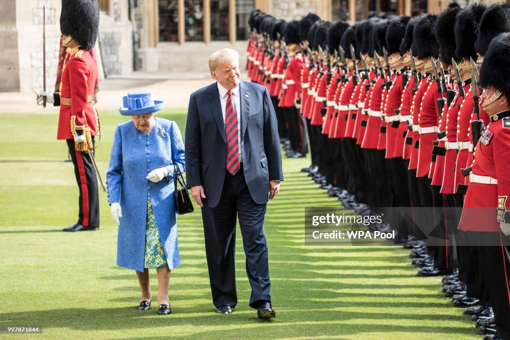 The President Of The United States And Mrs Trump Meet HM Queen