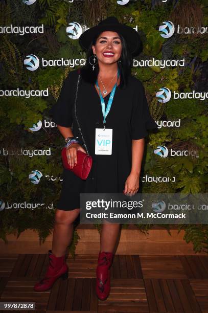 Scarlett Moffatt attends as Barclaycard present British Summer Time Hyde Park at Hyde Park on July 13, 2018 in London, England.