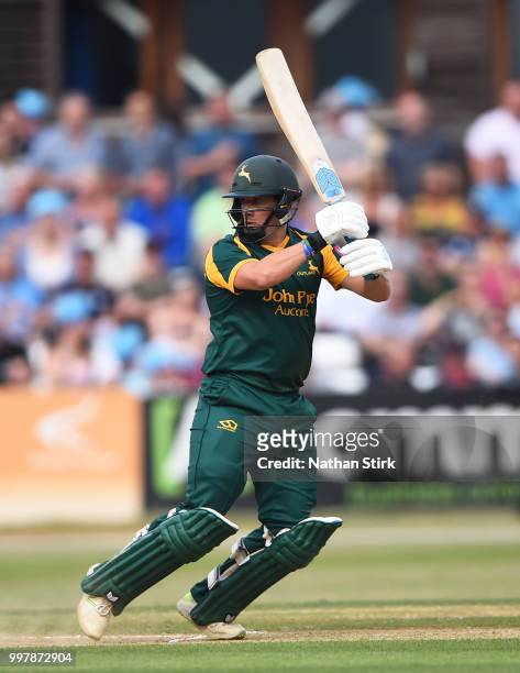 Steven Mullaney of Nottingham batting during the Vitality Blast match between Derbyshire Falcons and Notts Outlaws at The 3aaa County Ground on July...