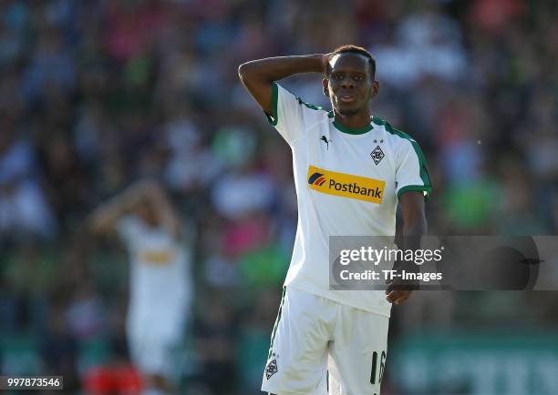 Ibrahima Traore of Moenchengladbach looks on during the pre-season friendly match between VfB Luebeck and Borussia Moenchengladbach at Stadion...