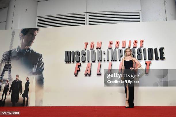 Vanessa Kirby attends the UK Premiere of "Mission: Impossible - Fallout" at BFI IMAX on July 13, 2018 in London, England.