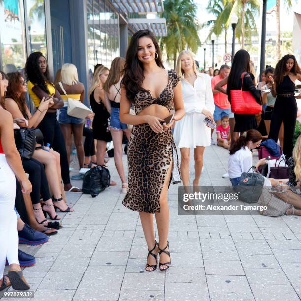 Sports Illustrated Model Anne de Paula poses in the line of potential models during the 2018 Sports Illustrated Swimsuit Casting Call at PARAISO...