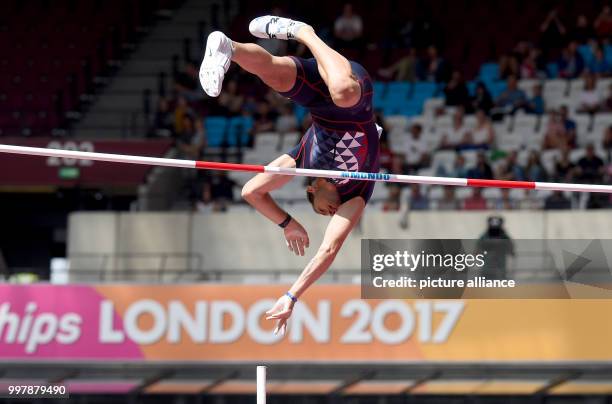 Pole vaulter Renaud Lavillenie of France in action during qualifying at the IAAF World Championships in Athletics at the Olympic Stadium in London,...