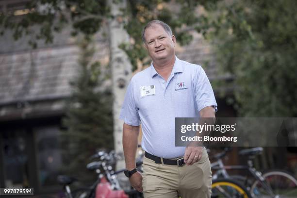 Neil Ashe, former president and chief executive officer of global e-commerce for Wal-Mart Stores Inc., arrives for a morning session at the Allen &...