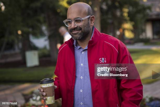 Niraj Shah, chief executive officer and co-founder of Wayfair Inc., arrives for a morning session at the Allen & Co. Media and Technology Conference...