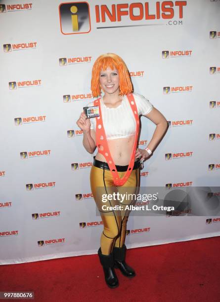 Osplayer Ali Williams arrives for the INFOLIST.com's Annual Pre-Comic-Con Party held at OHM Nightclub on July 12, 2018 in Hollywood, California.