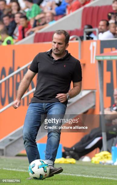 Augsburg's coach Manuel Baum during the football friendly match between FC Augsburg and PSV Eindhoven at the WWK Arena in Eindhoven, Netherlands, 06...