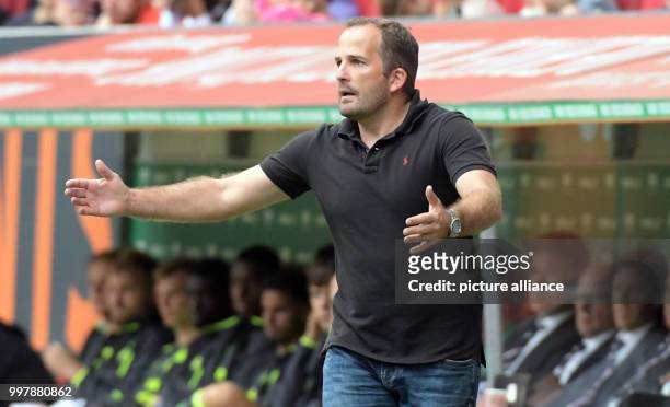 Augsburg's coach Manuel Baum during the football friendly match between FC Augsburg and PSV Eindhoven at the WWK Arena in Augsburg, Germany, 06...