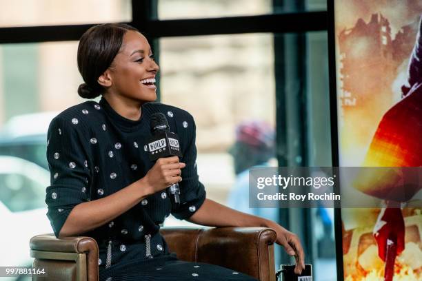 Kat Graham discusses "How It Ends" with the build series at Build Studio on July 13, 2018 in New York City.