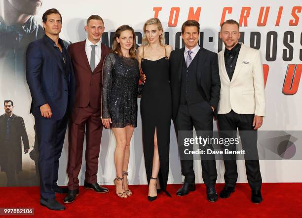 Henry Cavill, Frederick Schmidt, Rebecca Ferguson, Vanessa Kirby, Tom Cruise and Simon Pegg attend the UK Premiere of "Mission: Impossible - Fallout"...