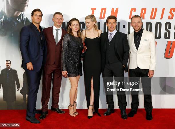 Henry Cavill, Frederick Schmidt, Rebecca Ferguson, Vanessa Kirby, Tom Cruise and Simon Pegg attend the UK Premiere of "Mission: Impossible - Fallout"...