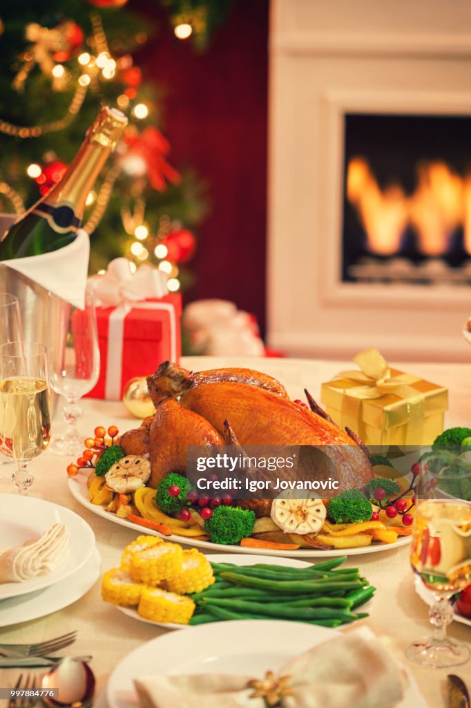 Christmas Turkey Dinner High-Res Stock Photo - Getty Images