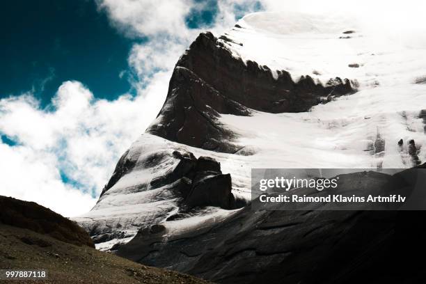 holy kailas fragment himalayas tibet yantra.lv - yantra stock pictures, royalty-free photos & images