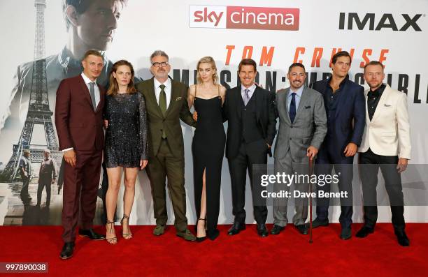 Frederick Schmidt,Rebecca Ferguson, Christopher McQuarrie, Vanessa Kirby, Tom Cruise, Jake Meyers, Henry Cavill and Simon Pegg attend the UK Premiere...