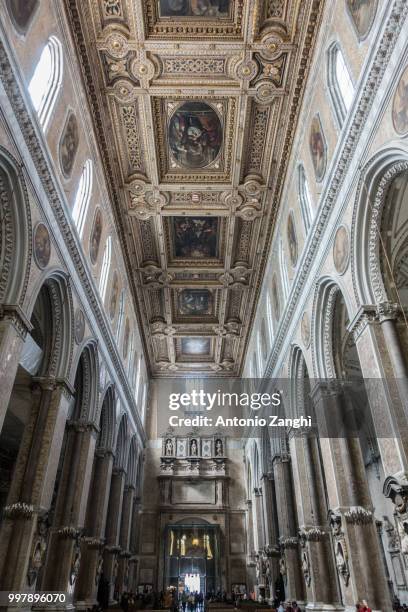 the historic cathedral "duomo di san gennaro" of napoli in italy - naples italy street stock pictures, royalty-free photos & images