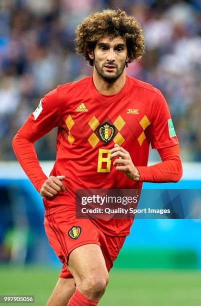 Marouane Fellaini of Belgium looks on during the 2018 FIFA World Cup Russia Semi Final match between Belgium and France at Saint Petersburg Stadium...