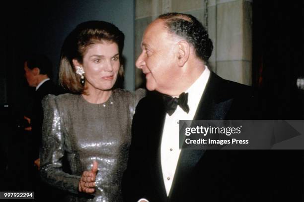 Jackie Onassis and Maurice Templesman circa 1986 in New York City.