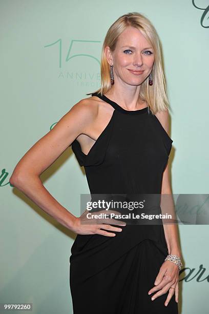 Actress Naomi Watts attends the Chopard 150th Anniversary Party at Palm Beach, Pointe Croisette during the 63rd Annual Cannes Film Festival on May...