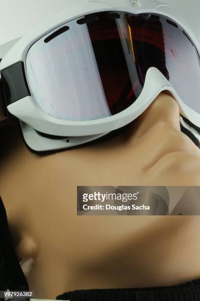 close-up of snowboarding goggles - winter sports event stock pictures, royalty-free photos & images