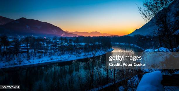 sunset in kufstein - kufstein stock pictures, royalty-free photos & images