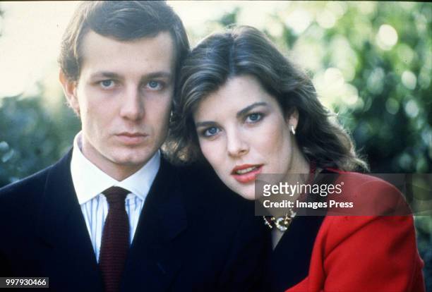 Stefano Casiraghi and Caroline, Princess of Hanover circa 1982 in New York.