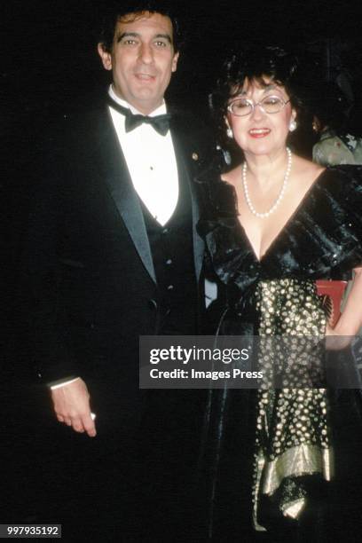 Placido Domingo and Marta Domingo circa 1984 in New York City.