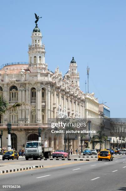 June 2018, Havana, Cuba: The largest theatre of Havana "Alicia Alonso" at the Paseo del Prado. It is the opera house as well as the home of Ballet...