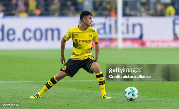 Dortmund's Mahmoud Dahoud in action during the DFL-Supercup match between Borussia Dortmund and Bayern Muenchen in the Signal Iduna Park in Dortmund,...