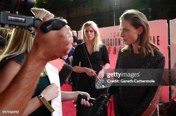 Rebecca Ferguson attends the "Mission: Impossible - Fallout" UK premiere on July 13, 2018 in London, England.