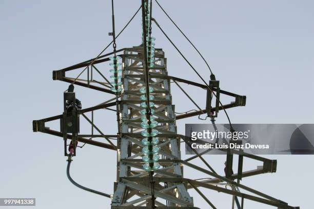 electrical cables of high tension - silva v diaz stockfoto's en -beelden