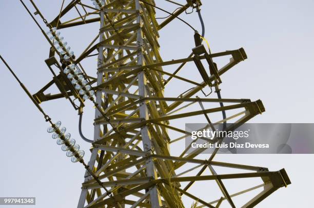 electrical cables of high tension - silva v diaz stock pictures, royalty-free photos & images