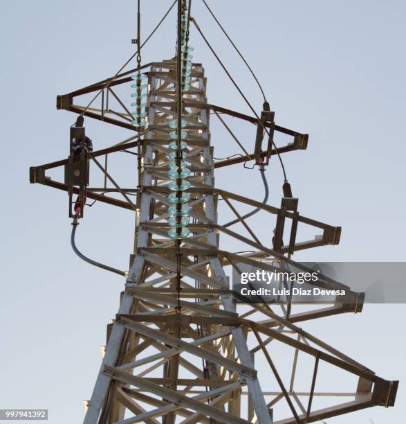 electrical cables of high tension - silva v diaz stock pictures, royalty-free photos & images