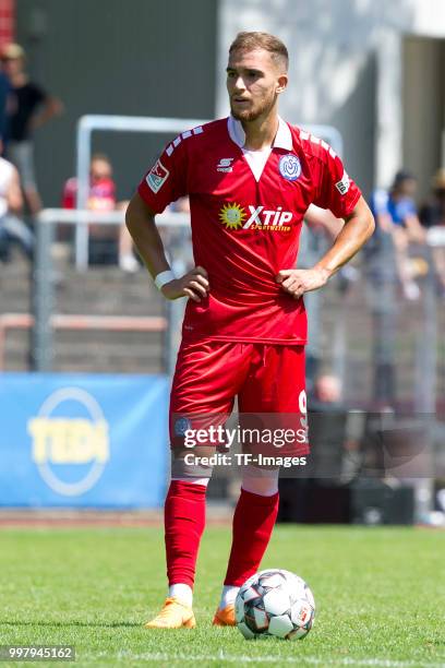 Ahmet Engin of Duisburg looks on during the TEDi-Cup match between MSV Duisburg and FC Bruenninghausen on July 8, 2018 in Herne, Germany.