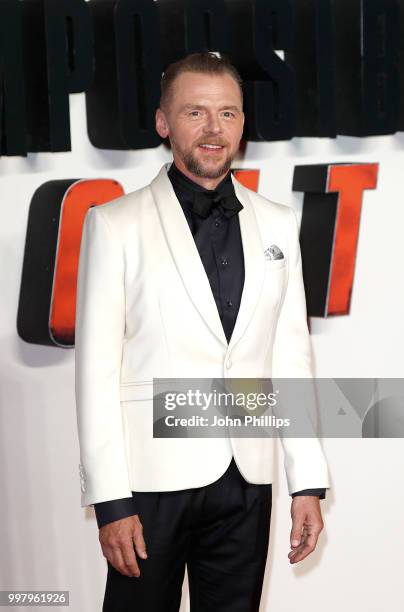 Simon Pegg attends the UK Premiere of 'Mission: Impossible - Fallout' at the BFI IMAX on July 13, 2018 in London, England.