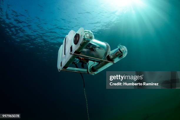 underwater rov. - perspectiva de un submarinista fotografías e imágenes de stock