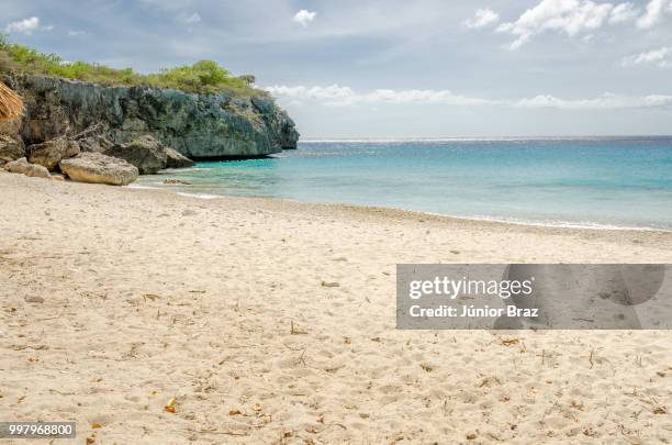 the beautiful grand knip beach in the caribbean - knip beach stock pictures, royalty-free photos & images