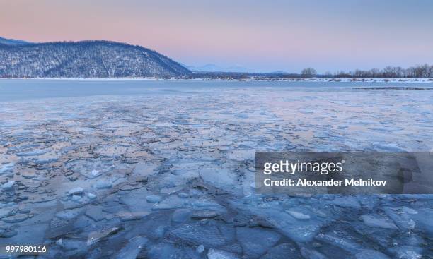 frozen lake nohur.gabala.azerbaijan - azerbaijan winter stock pictures, royalty-free photos & images