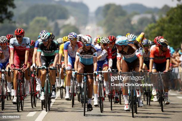 Nils Politt of Germany and Team Katusha / Marcus Burghardt of Germany and Team Bora Hansgrohe / Alexis Vuillermoz of France and Team AG2R La Mondiale...