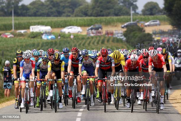 Thomas De Gendt of Belgium and Team Lotto Soudal / Patrick Bevin of New Zealand and BMC Racing Team / Stefan Kung of Switzerland and BMC Racing Team...