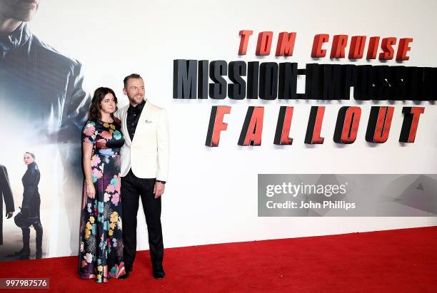 Simon and Maureen Pegg attend the UK Premiere of 'Mission: Impossible - Fallout' at the BFI IMAX on July 13, 2018 in London, England.