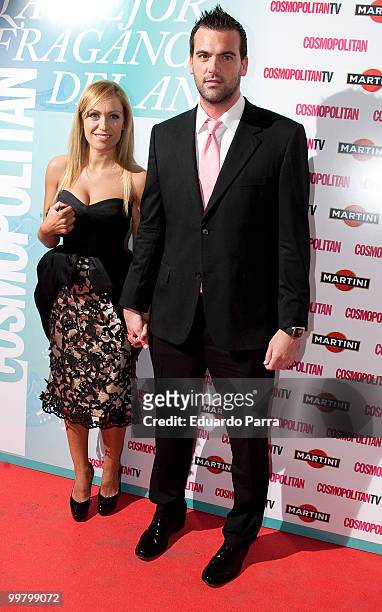 Lujan Arguelles and husband attends Cosmopolitan, fragance of the year photocall at Lara Theatre on May 17, 2010 in Madrid, Spain.