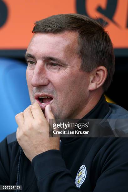 St Mirren manager Alan Stubbs looks on during the Betfred Scottish League Cup match between Kilmarnock and St Mirren at Rugby Park on July 13, 2018...