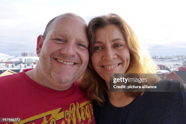 Michael Schluchtmann and his wife Tatiana in their house in Nuuk, Greenland, 4 May 2017. Around 50 German ex-pats live on the sparsely populated...