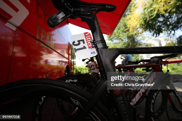 Vincenzo Nibali of Italy and Bahrain Merida Pro Team / Merida Bike / Detail view / during the 105th Tour de France 2018, Stage 7 a 231km stage from...