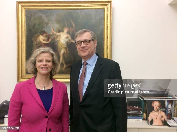 Director of hte Kunsthistorisches Museum Vienna, Sabine Haag, and exhibition manager Christian Hoelzl, pictured in an office at the KHM in Vienna,...