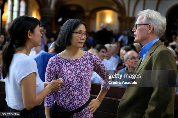 Pulitzer Prize-winning author and journalist Ian Johnson attends a commemoration for Chinese human rights activist and Nobel Peace Prize laureate Liu...